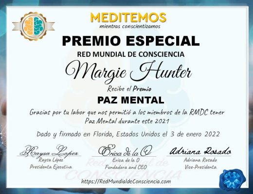 Margie Hunter - Premio Paz Mental