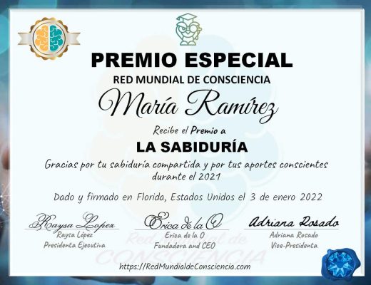 Maria Ramírez - Premio La sabiduria